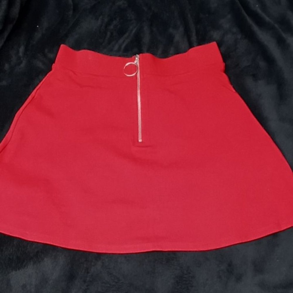 Red flowy skirt